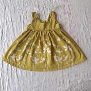 TEA- 2T girls chartreuse dress with white flowers